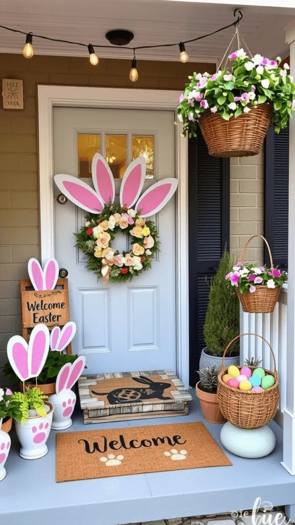 DIY Bunny Ears for Porch Decor