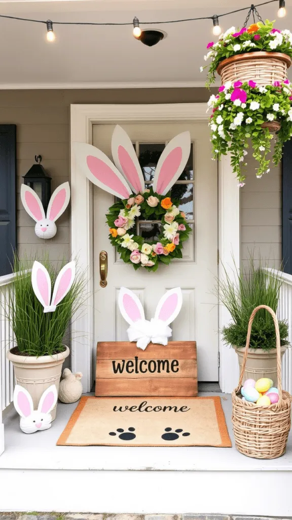 DIY Bunny Ears for Porch Decor
