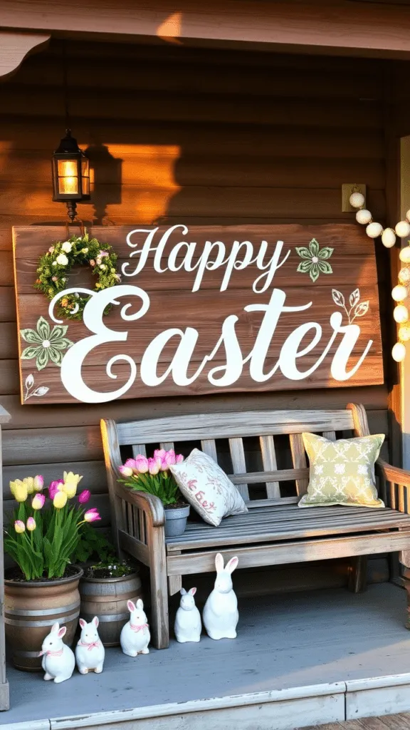 Upcycled Easter Sign