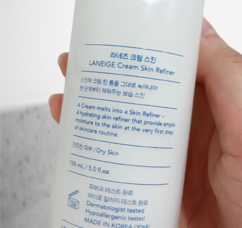 Laneige Cream Skin Toner ingredient