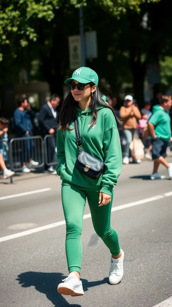 Sporty Green Athleisure
